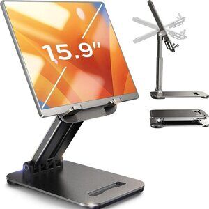 Tablet Stand for iPad Pro Kindle iPhone 4-15.9" Adjustable Foldable Desk Holder